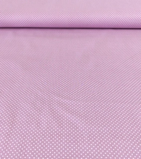Bavlněná látka puntíky dusty růžová 2mm