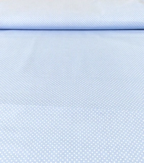 Bavlněná látka puntíky light blue 2mm