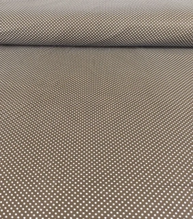 Bavlněná látka puntíky hnědé 2mm